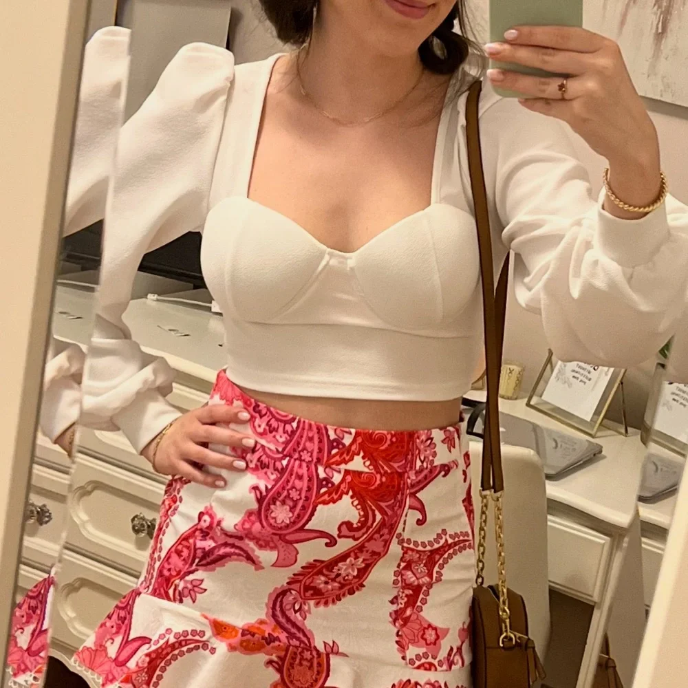 White Long Sleeve Blouse - Picture 3 of 5